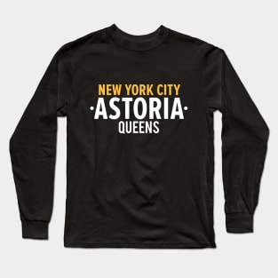 New York Queens - Queens Astoria - Queens clean Typo Long Sleeve T-Shirt